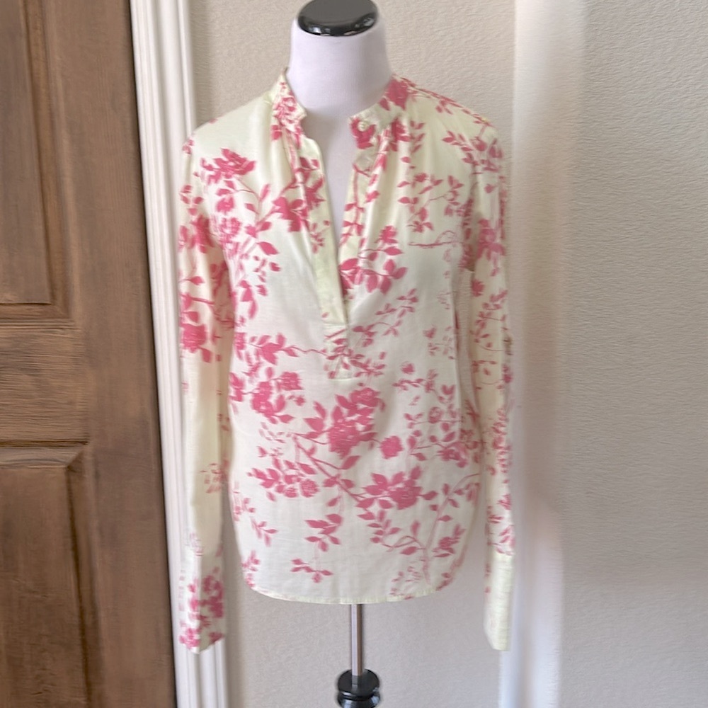 Diane VonFurstenberg Womens Cotton Top Lightweight Top 10 Stretch Yellow DVF